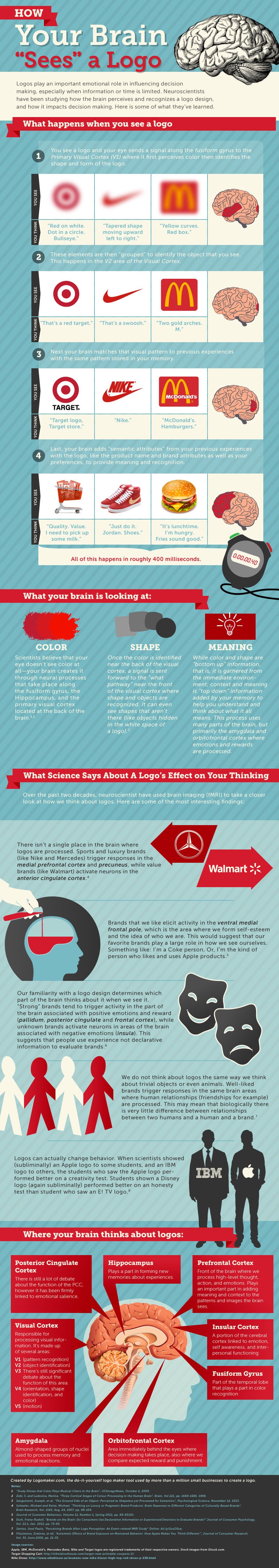 The Incredible Way Your Brain 'Sees' a Logo (Infographic) 