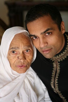 Gurbaksh Chahal pictured with his grandmother, Bibi Surjit Kaur, in 2008.