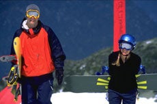 Alain Chuard and Victoria Ransom on the slopes in Whistler, B.C.