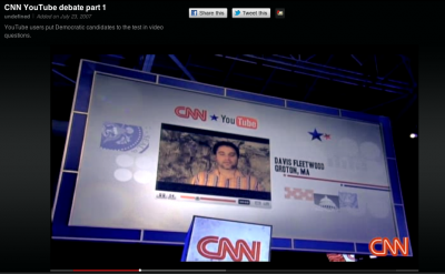 In July 2007, YouTube teamed up with CNN to host the presidential debate for the 2008 election cycle