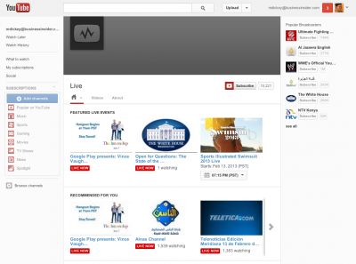 YouTube started doing it live in April 2011