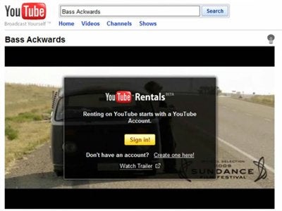 YouTube starts renting movies in January 2010