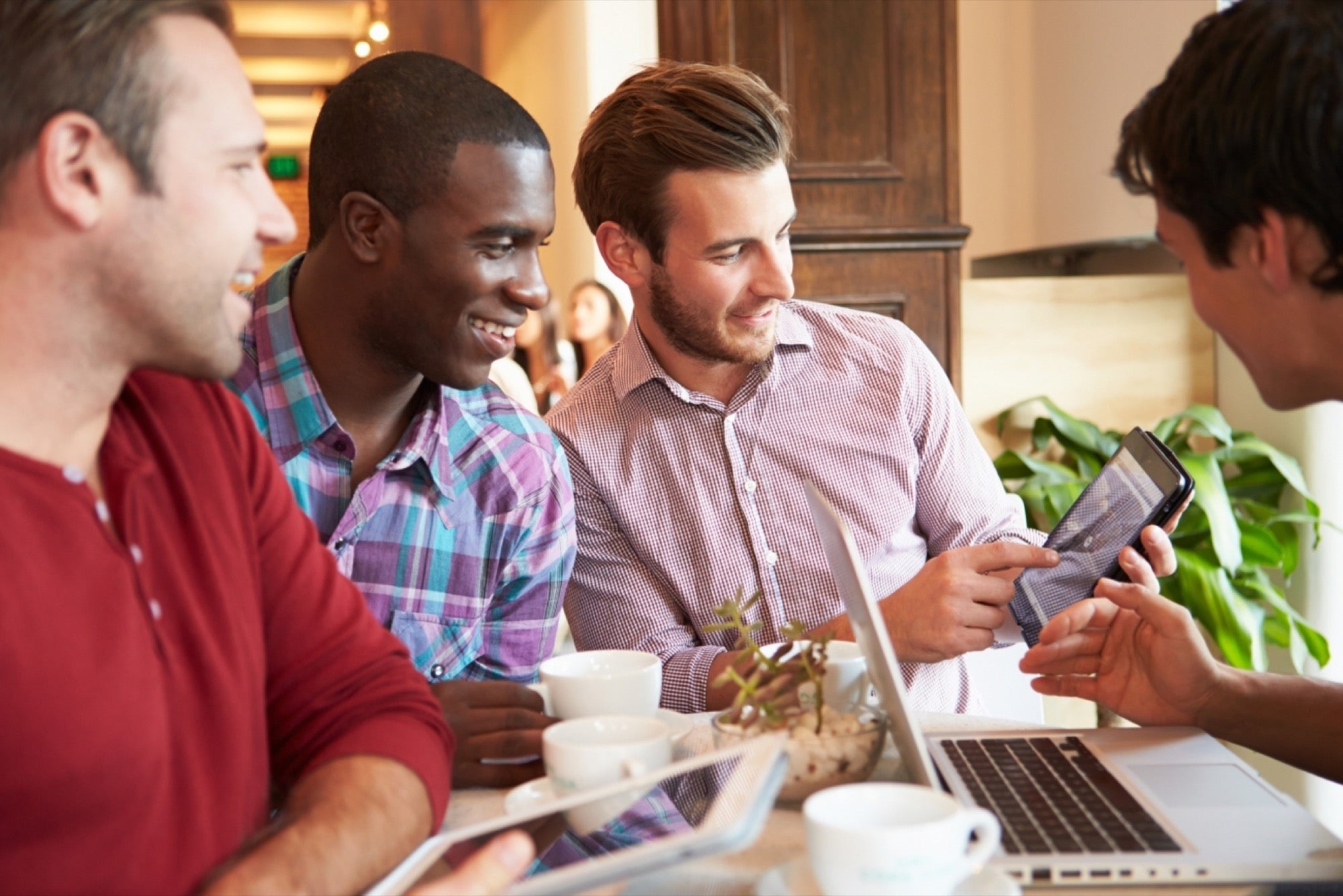 Friends working on a startup together