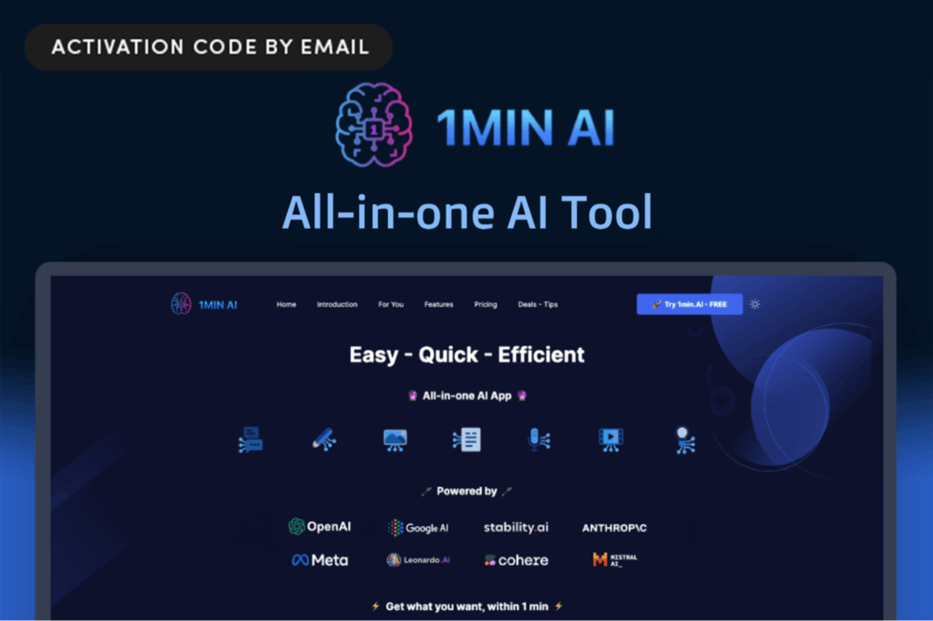 Give Your Team Their Time Back with 1min.AI for Life, Now for $75