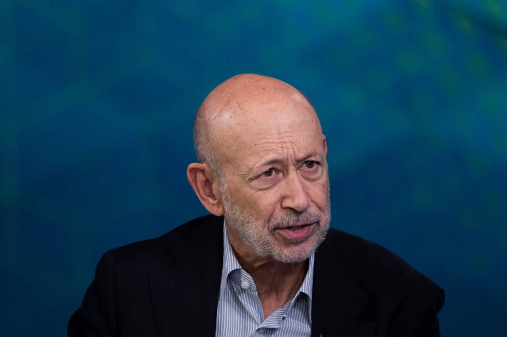 Lloyd Blankfein, former chief executive officer of Goldman Sachs Group Inc., during a Bloomberg Television interview in London, UK, on Wednesday, March 25, 2026. “At some point there needs to be a forcing function or a reckoning that causes you to come to grips with what your balance sheet really is worth,” Blankfein said. Photographer: Jose Sarmento Matos/Bloomberg