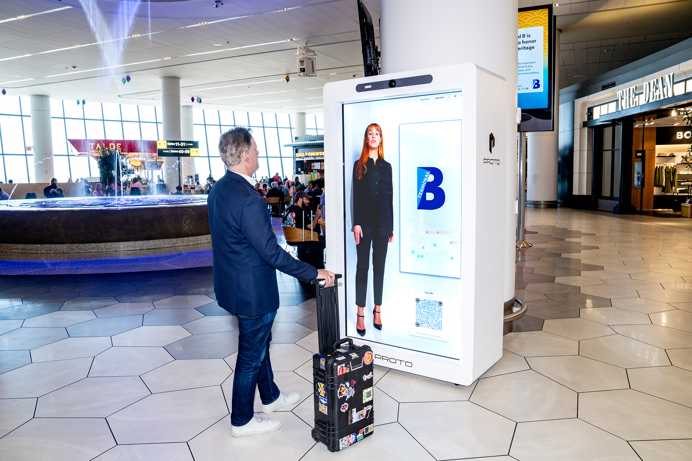 A New York City Airport Just Unveiled a Life-Size AI Hologram Concierge Named ‘Bridget.’ This Is What ‘She’ Does.