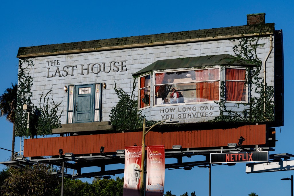 A Man Lived Inside a Billboard Above Sunset Boulevard for 24 Hours. Netflix Paid Him to Do It.