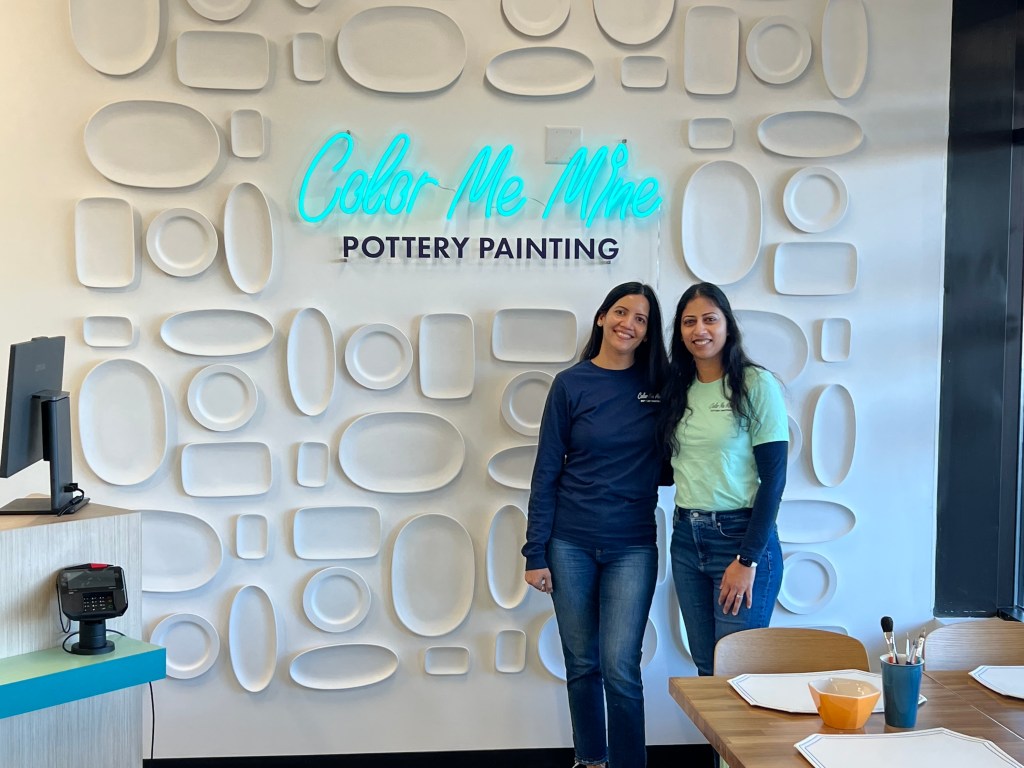 Antima Jain and Pooja Choudhary. Credit: Color Me Mine Edina, MN